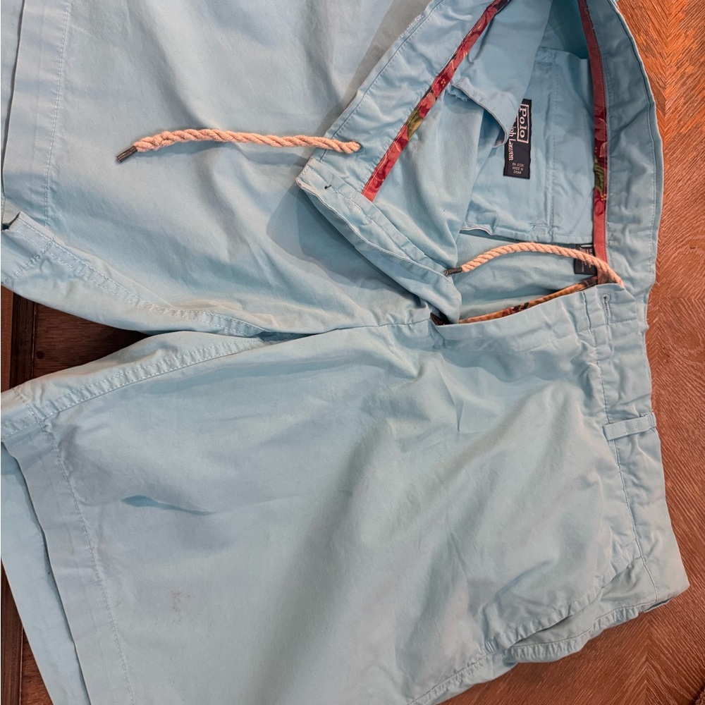 Light Blue Casual Shorts